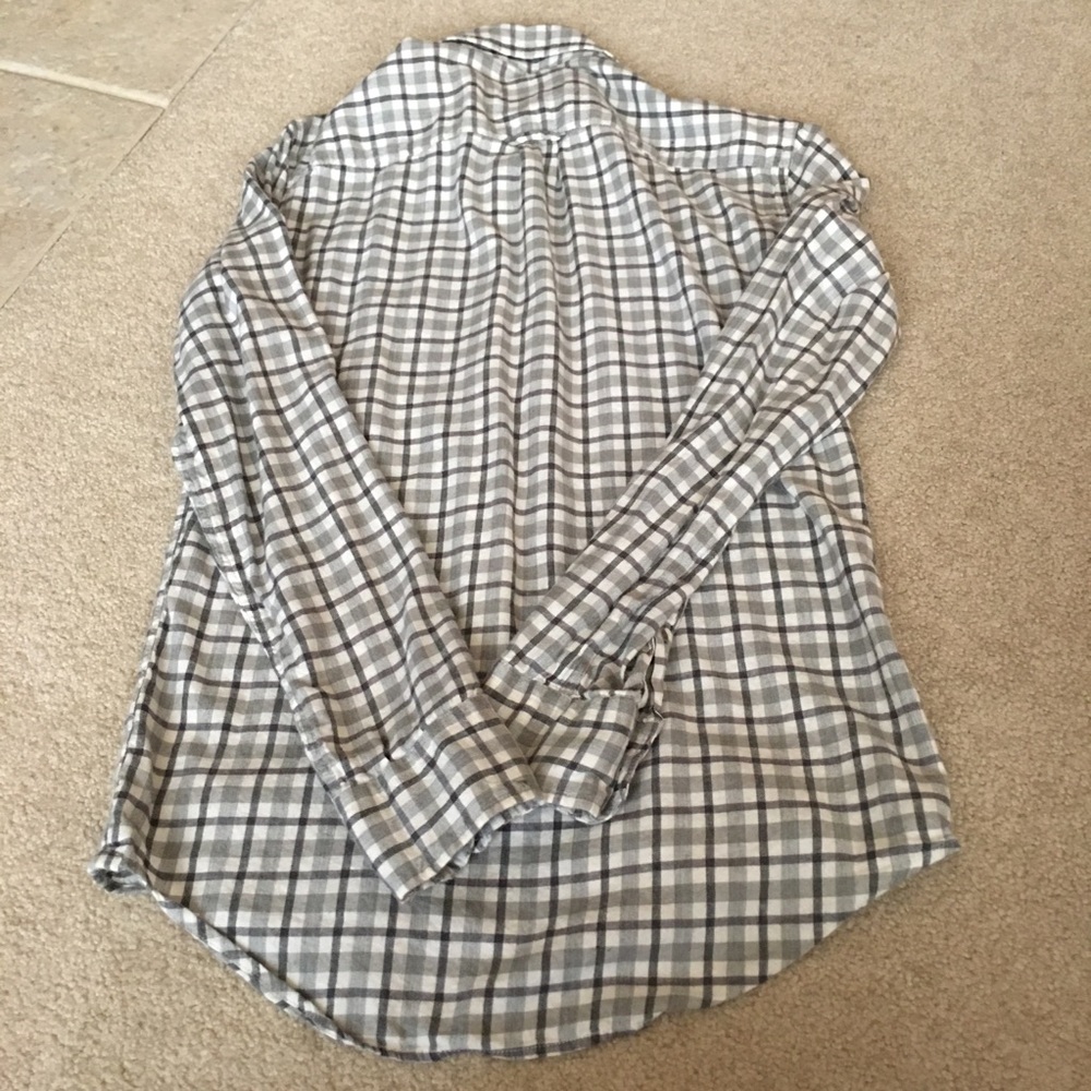 AEO Seriously Soft Gary Plaid Button-Down Shirt-XS - Picture 2 of 7